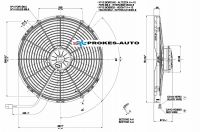 SPAL Ventilátor univerzální tlačný průměr 385mm 24V VA18-BP70/LL-86S