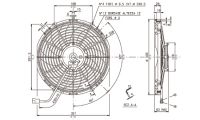 Ventilátor SPAL univerzální sací 305mm 10 lopatek 24V / VA10-BP50/C-61A