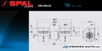 SPAL ventilátor 12V výparníkový radiální 008-A54-02 / 3 rychlosti