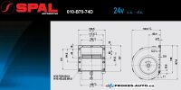 SPAL ventilátor 24V výparníkový radiální RPA3VCB / 010-B70-74D
