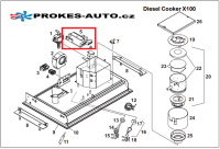 Řídící jednotka Webasto Diesel Cooker X100 XP360 / 40141C / 40136B