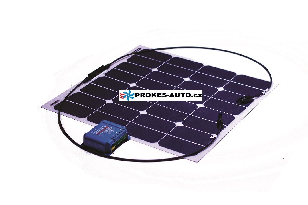 Flexibilní solární panel 55W / 12V vč. regulátoru s připojením bluetooth Skyled