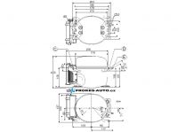 Kompresor SECOP / DANFOSS BD50F, R134a, 12-24V DC, s elektroinstalací 101N0210 / 101N0212