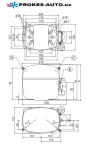 Kompresor SECOP / DANFOSS SC12GX LBP/HBP R134a 220-240V 50-60Hz / SC12G / 104G8240