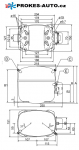 Kompresor SECOP / DANFOSS SC18CLX LBP - R404A R507 220-240V 50Hz 104L2123