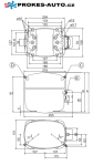 Kompresor SECOP / DANFOSS SC18GH, HBP - R134a, 200 - 250V, 50 - 60 Hz