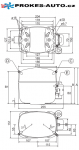 Kompresor SECOP / DANFOSS SC18GX, LBP/HBP - R134a, 220-240 V, 50 - 60 Hz