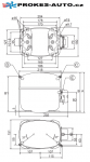 Kompresor SECOP / DANFOSS SC21GX, LBP/HBP - R134a, 220-240 V, 50 - 60 Hz