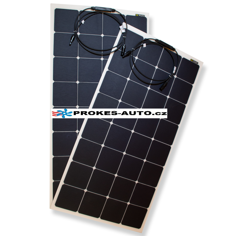Sada flexibilních solárních panelů 2 x 110W/12 nebo 24V vč. regulátoru s připojením bluetooth Skyled