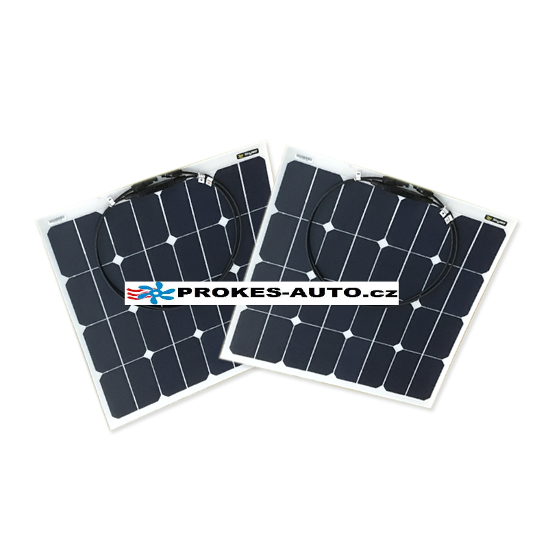 Sada flexibilních solárních panelů 2x 55W/12 nebo 24V vč. regulátoru s připojením bluetooth Skyled