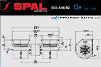 SPAL ventilátor 12V výparníkový radiální 008-A46-02 / 3 rychlosti