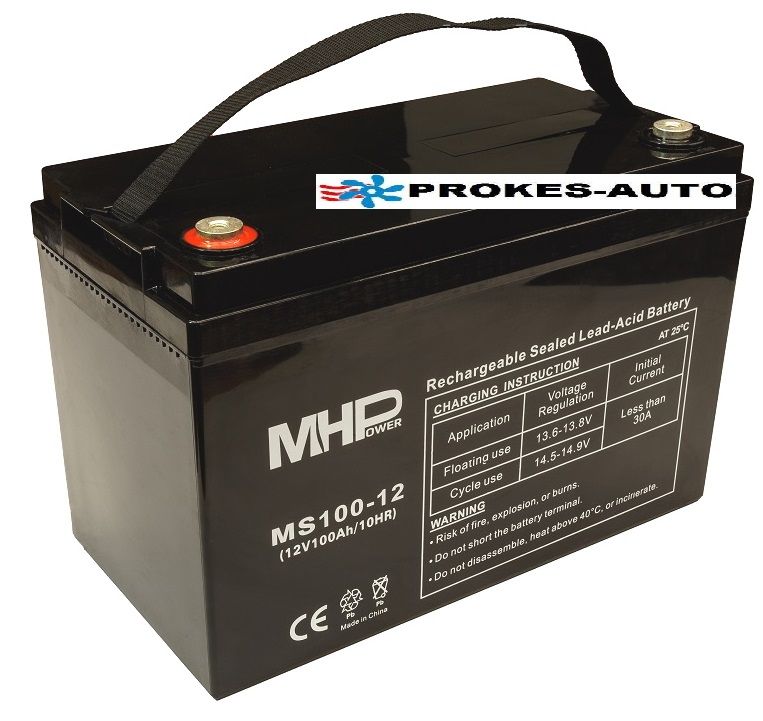 MH Power MS100-12 AGM 12V/100Ah Terminál T3 / M8 MHPower battery
