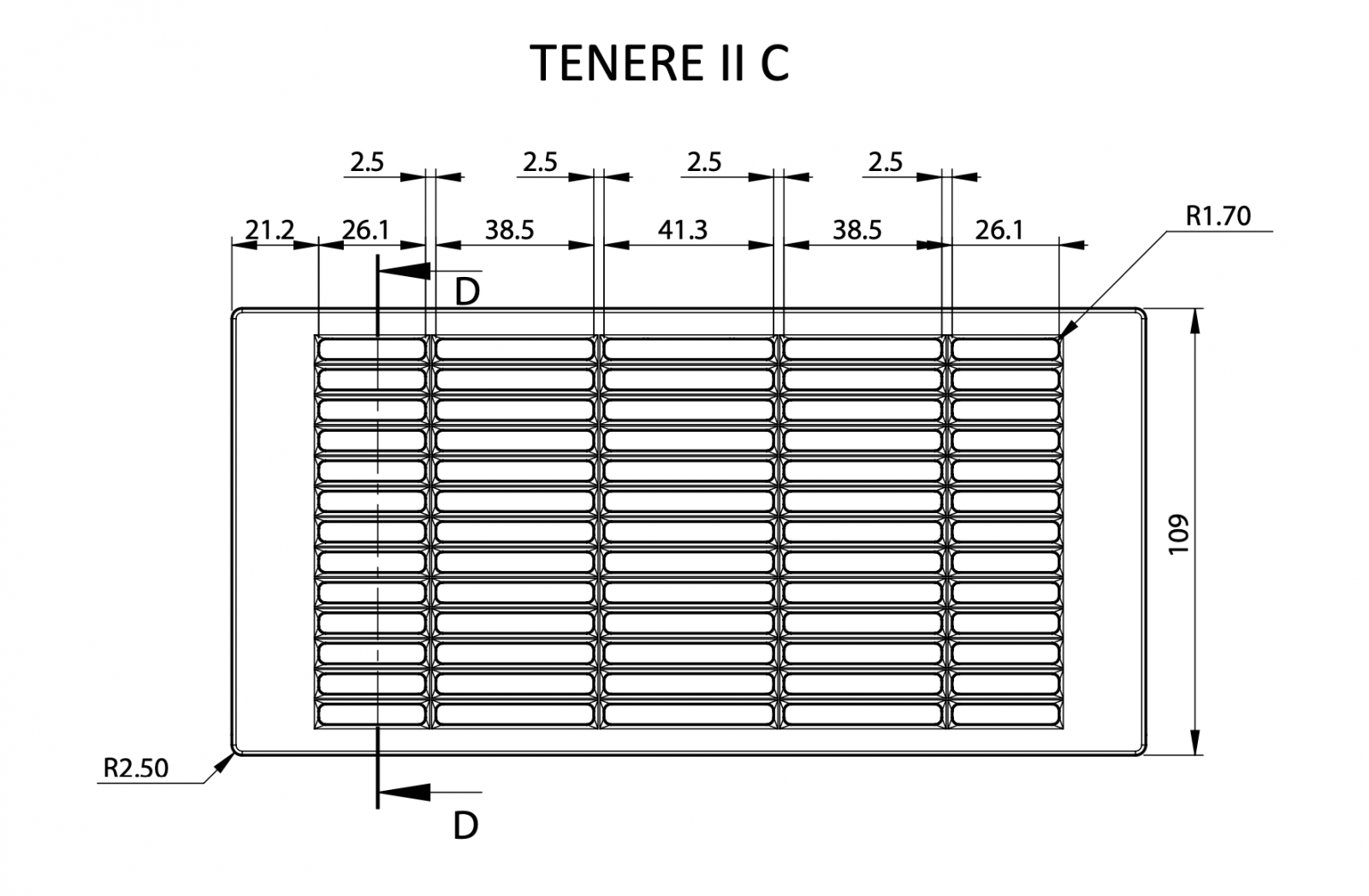 Přední mřížka verze C na SiROCO vodní topení TENERE II SiROCO France